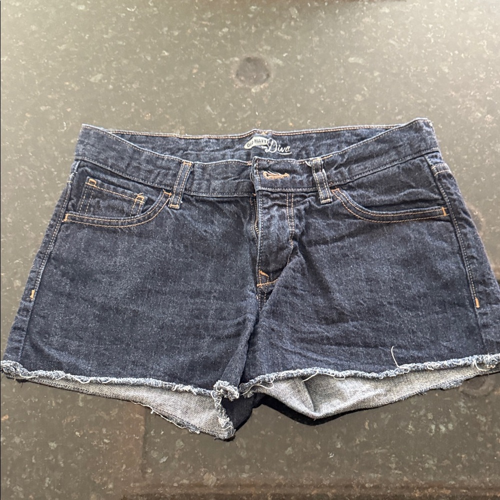 Old Navy The Diva Dark Blue Jean Shorts Size 4